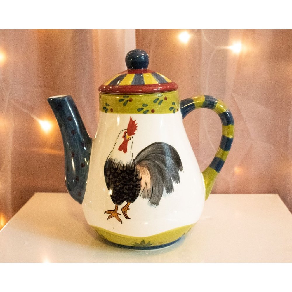 Rooster Ceramic Teapot - Carnaby Collection